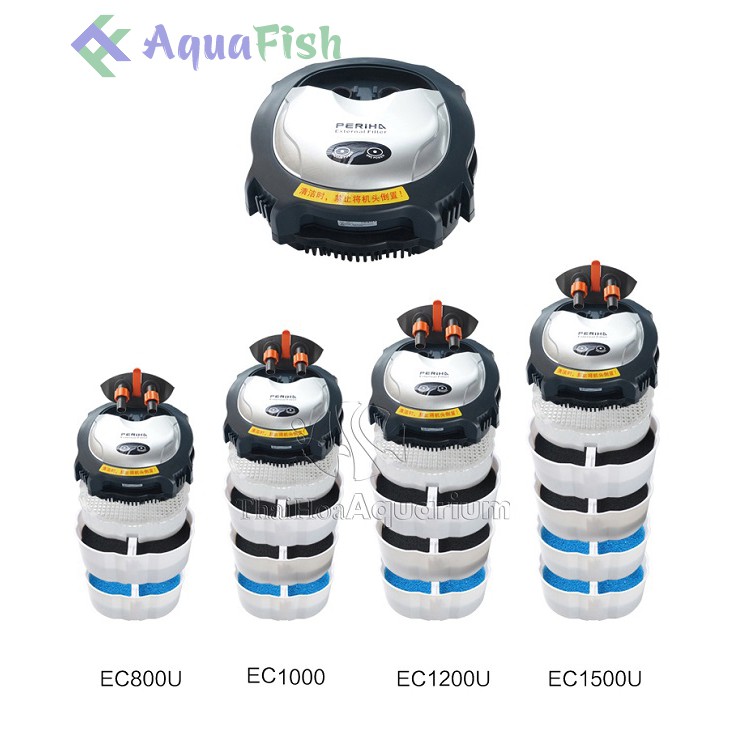 Lọc Thùng Periha EC 800U, 1000U, 1200U, 1500U Có Đèn UV Dùng Cho Bể Cá Cảnh Trong Nhà