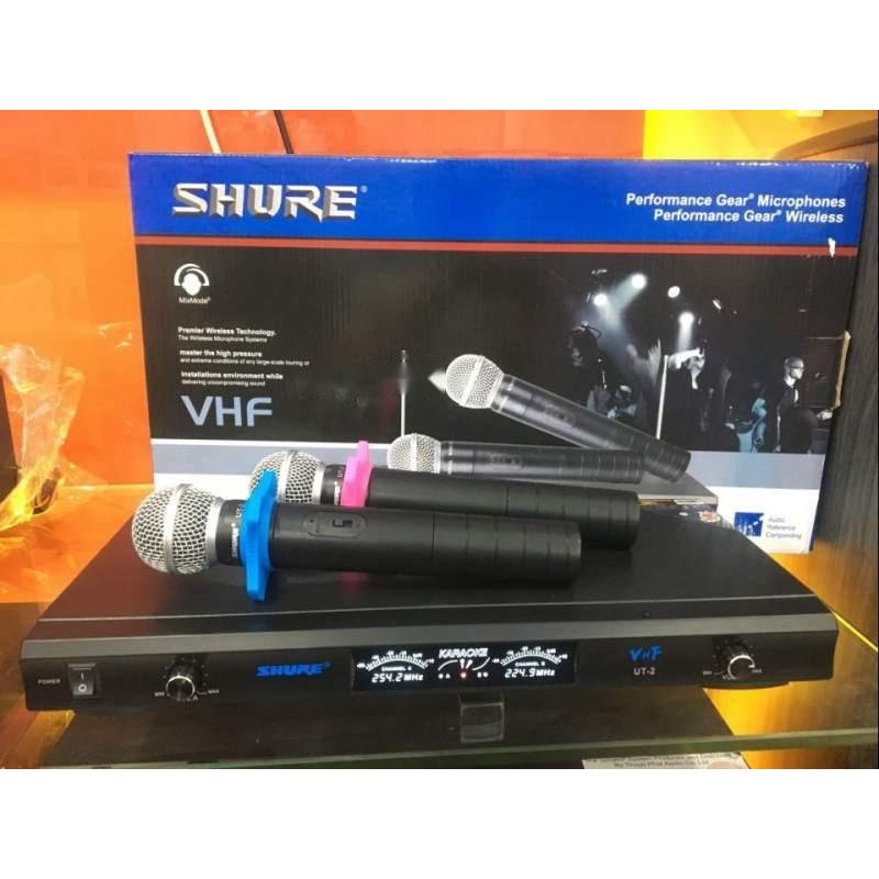 Micro Không Dây SHURE UT2 Micro Karaoke Có Độ Nhạy Cao Chống Hú Cực Tốt Tần Số Sóng Ổn Định Giúp Chống Tạp Âm