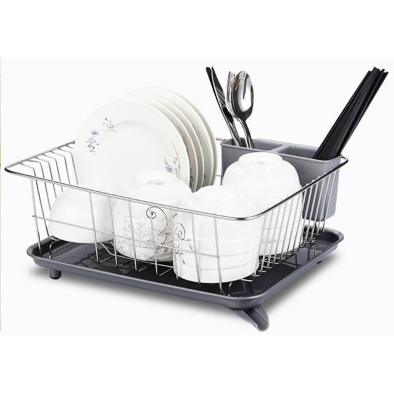 RỔ ÚP CHÉN INOX mang KHAY HỨNG NƯỚC