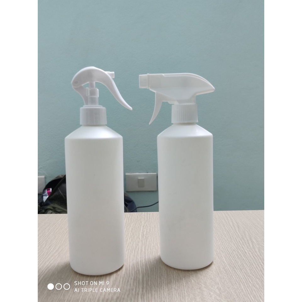 Chai tròn 500ml-trắng đục-đựng nc xịt khuẩn_vòi xịt