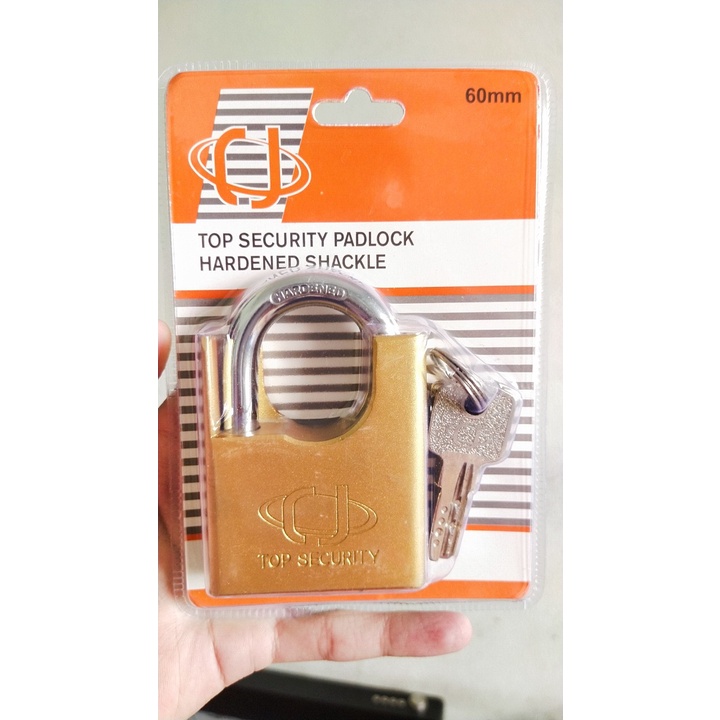 Ổ khoá chống trộm có càng chống cắt phá + Kèm 4 chìa (Cầu khoá 6P-Phi 6)_Top Security Padlock 60mm