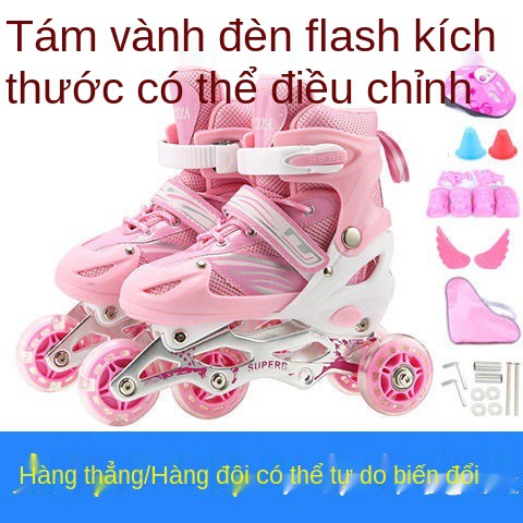 [hàng đơn và đôi] giày trượt patin có thể điều chỉnh kích thước, hàng đôi trẻ em bánh xe cho nam nữ người mới bắ