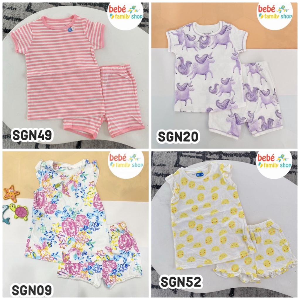 [Size 5T] Set bộ ngắn bé gái Next xuất dư xịn chất thun cotton SGN