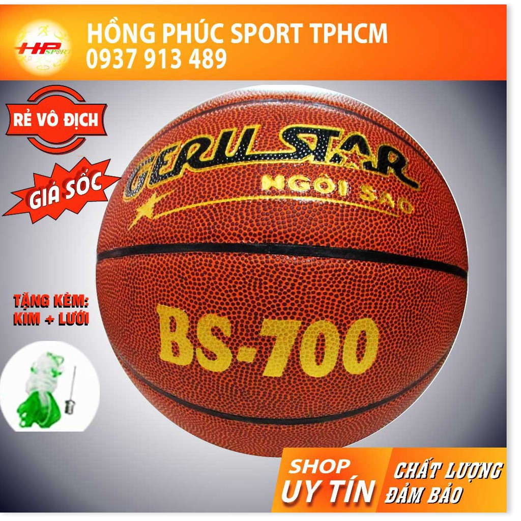 Bóng rổ da BS 600 , BS 700 Geru Star - Trái banh bóng rổ tốt Ngôi Sao Gerustar