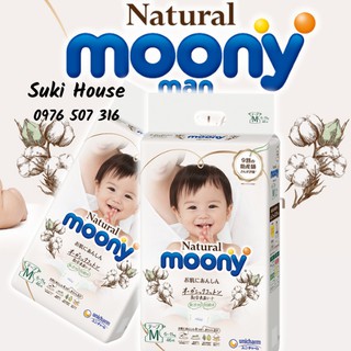 Tã dán moony natural m46 cao cấp size m cho bé 6-11kg