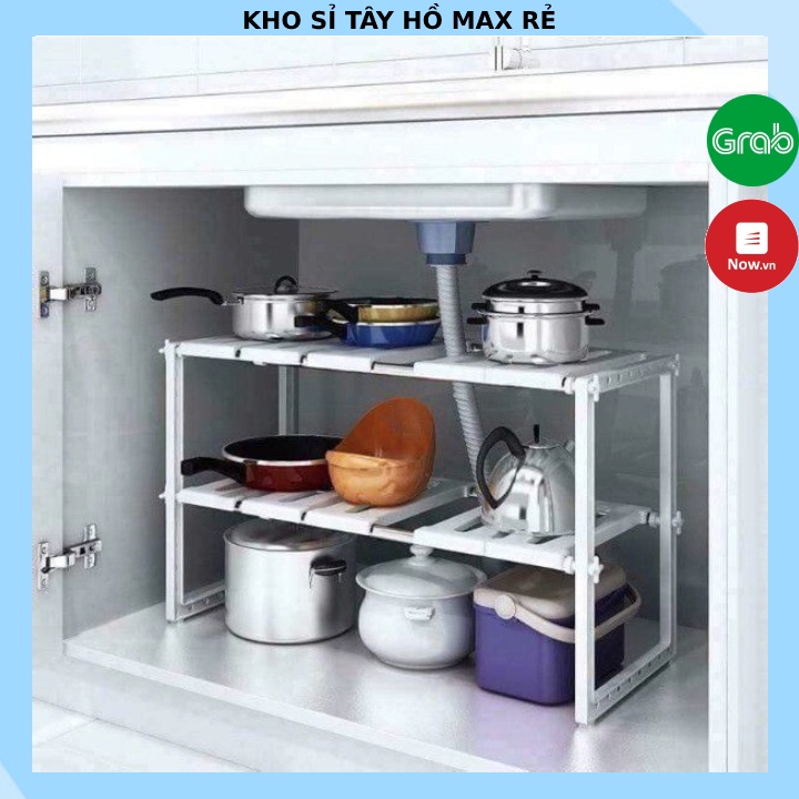 Kệ gầm bếp đa năng, Kệ để đồ 2 tầng tiện lợi giúp tiết kiệm không gian nhà bạn