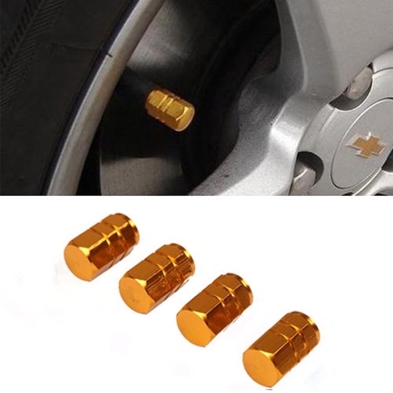 Bộ 4 Nắp chụp van bồi xe ô tô - Chất liệu nhôm CNC - Nhiều màu lựa chọn