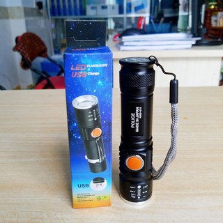 Đèn Pin Siêu Sáng Sạc USB Mini Led T6