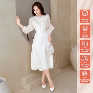 Váy bèo ngực ren kem AIMH