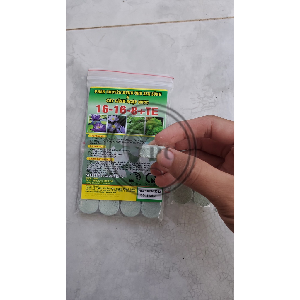 Viên phân bón cho sen, súng cảnh, cây thủy sinh