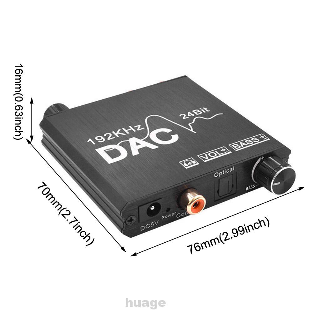 Stereo Portable Audio Home Cinema 3.5mm Jack 192KHz Coaxial Toslink Support Volume Control Digital To Analog Converter