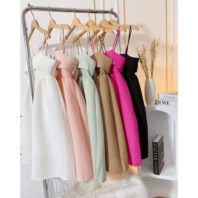 ĐẦM BABYDOLL XỐP 2 DÂY CỘT NƠ LƯNG FORM BỒNG SIÊU ĐÁNG YÊU KÈM ẢNH THẬT TA220203