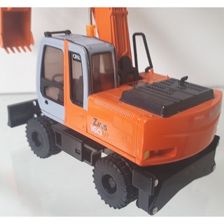 Máy đào bánh lốp HITACHI ZX160W 1/50 - Made in Japan siêu siêu hiếm