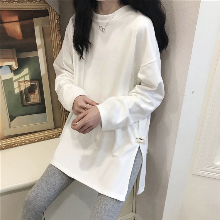 NRVP Áo Thun Nữ Tay Dài 100% Cotton Thời Trang Hàn Quốc