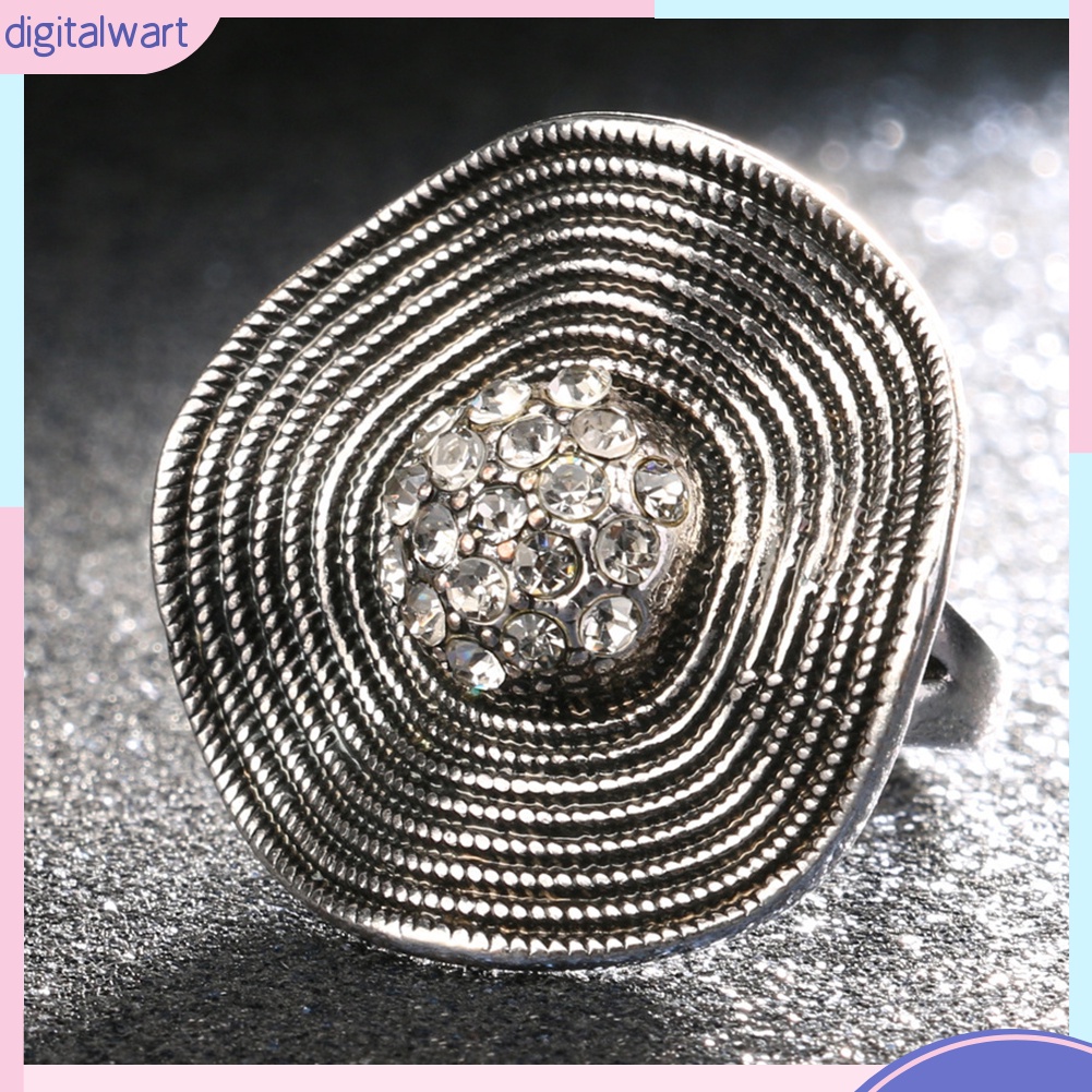 Nhẫn mặt to đính đá kiểu dáng cá tính, độc đáo cho nữ