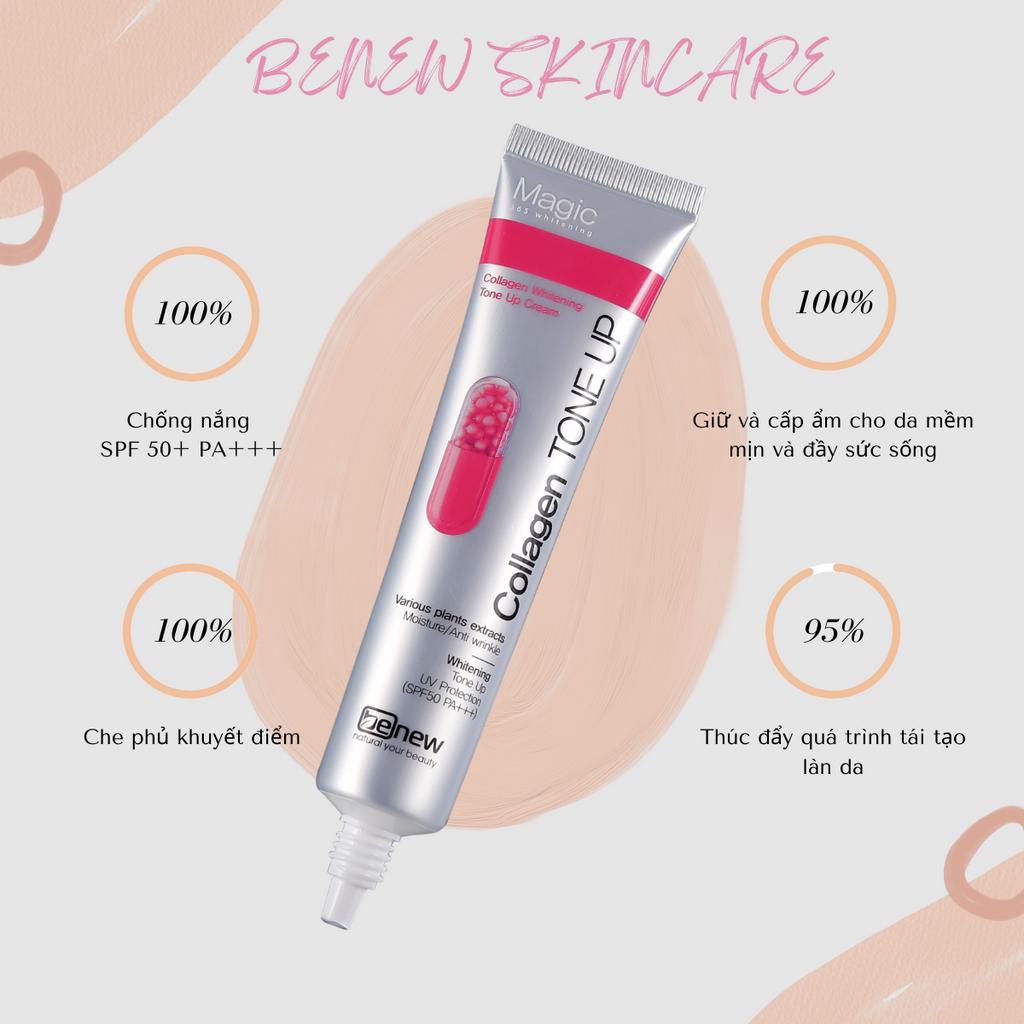 Kem dưỡng trắng, chống nắng, nâng tone BENEW COLLAGEN WHITENING TONE UP CREAM 40ml THIÊN ANH BEAUTY