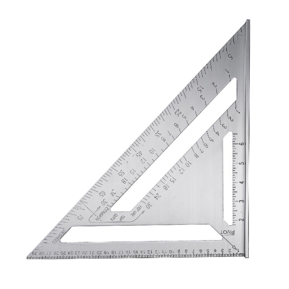 EKEZ Thước Kẻ Hợp Kim Nhôm Hình Tam Giác 90 Độ Đa Năng 12 Inch
