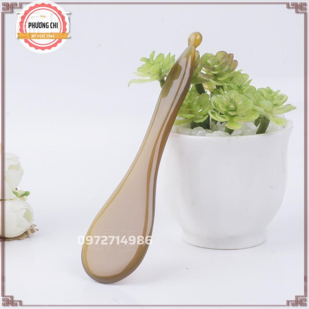 Dụng cụ massage mặt bằng sừng đầu tròn, chăm sóc làm mịn da mặt | Mỹ nghệ phương chi