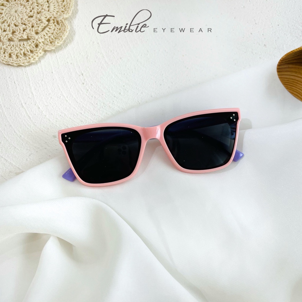 Gọng kính mát trẻ em kiểu dáng độc lạ, nhiều màu siêu xinh, mắt chống UV400 Emilie eyewear