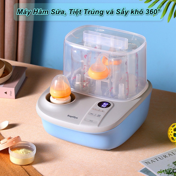 Máy Hâm Sữa, Tiệt Trùng và Sấy khô 360° 3in1 Cao Cấp - Home and Garden