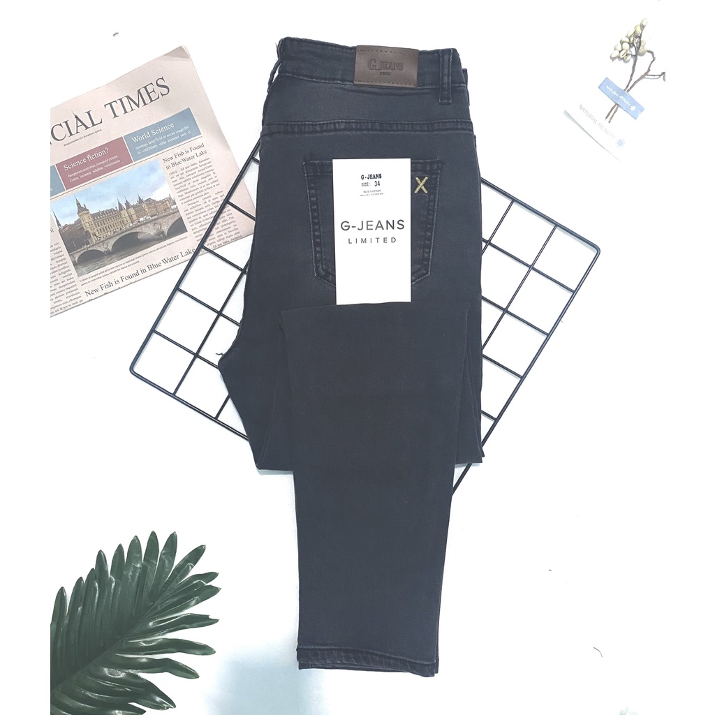Quần jean nữ lưng cạp cao bigsize  G-Jeans ,chất vải bò co giãn , màu xám ,xanh đen che khuyến điểm chân đùi