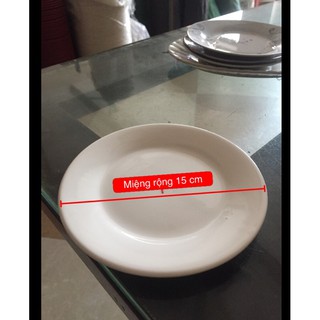 Đĩa sứ trắng tròn