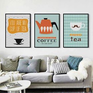 Bộ 3 tranh canvas treo tường "My cup of Tea"