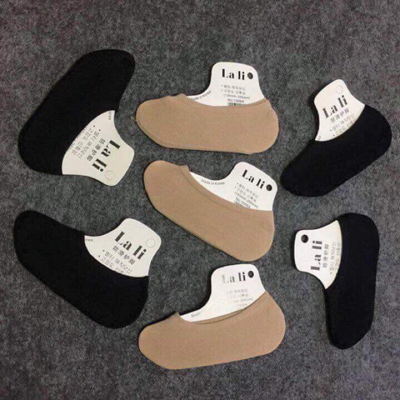 Combo 4 đôi tất hài nữ Lali có màu da và đen