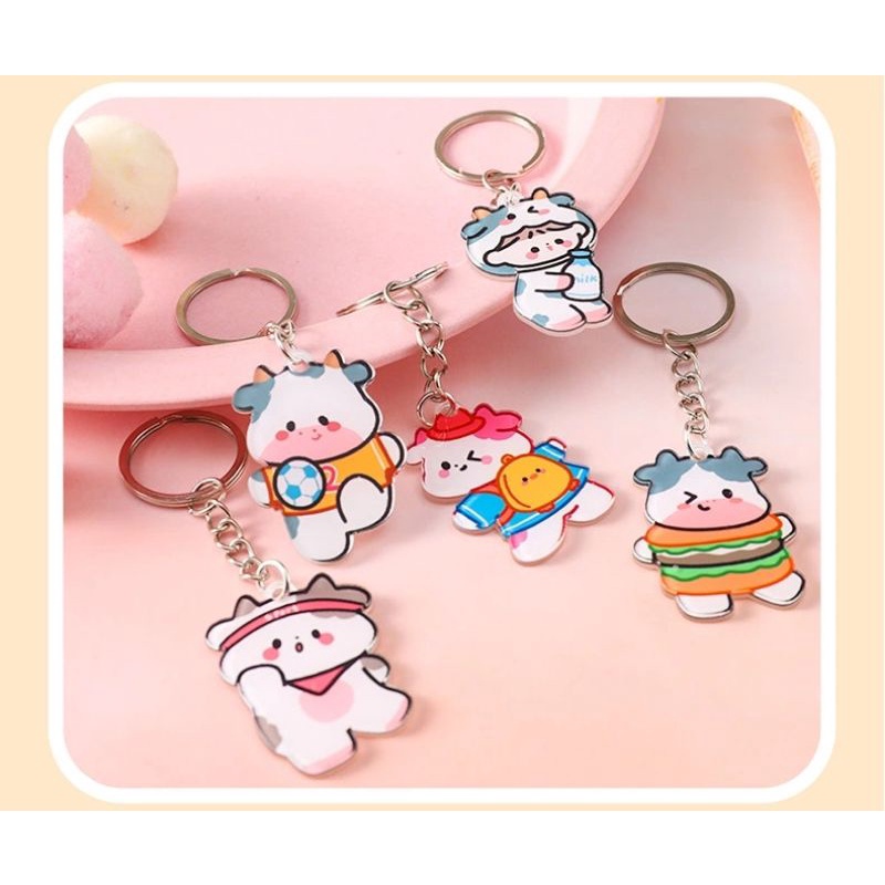 Móc khóa Bò Sữa đáng yêu nhiều hình