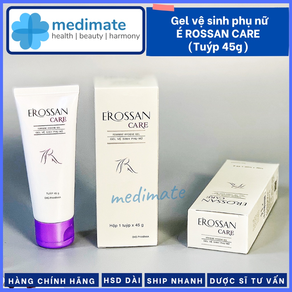 Dung dịch vệ sinh phụ nữ dạng gel ÉROSSAN Care tiện lợi, dễ sử dụng (Tuýp 45g)