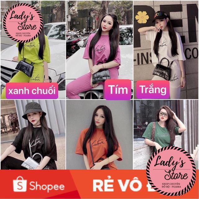 [ẢNH THẬT+VIDEO] SỈ SLL BỘ THUN COUTURE chất liệu cotton tàu chữ thêu