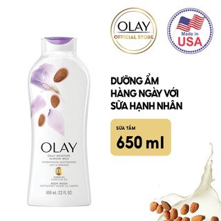 [Mã PG2112B giảm 8% đơn 199K] Sữa tắm Olay Body wash Hydrating Clean Almond Milk 650ml