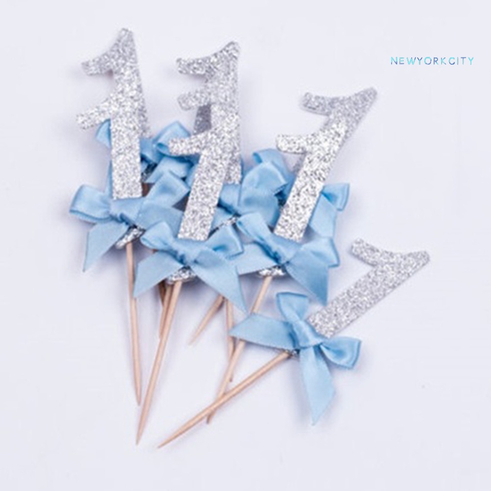 Set 10 Chữ Số 1 Gắn Trang Trí Bánh Kem Tiện Dụng