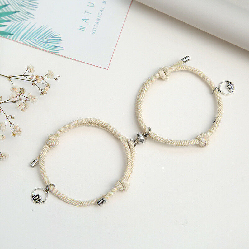 Bộ 2 Vòng Tay Tình Bạn Bện Từ Tính