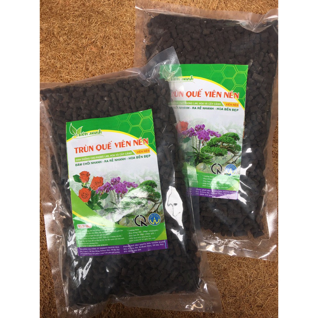 ( HOT ) Phân trùn quế viên nén 1kg bổ sung thêm Trichoderma phân giải xenlulo