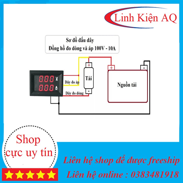 Module Đo Dòng Đo Áp 0-100V/10A