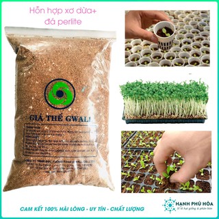 Giá Thể Cao Cấp Xơ Dừa Trộn Đá Perlite GWall 500g/Gói - Sử Dụng Trong Thủy Canh, Trồng Rau Sạch, Rau Mầm và Ươm Cây.