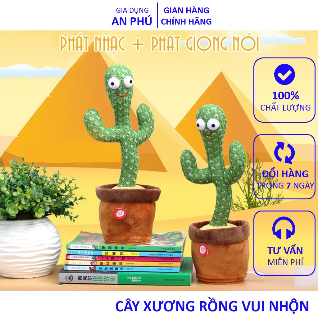 Cây xương rồng nhảy múa, nhại giọng nói vui nhộn, phát 120 bài hát