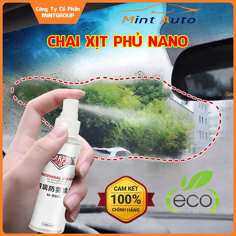 Chai xịt phủ nano chống nước cho kính lái, gương chiếu hậu CarPro M-8008 dung tích 100ml