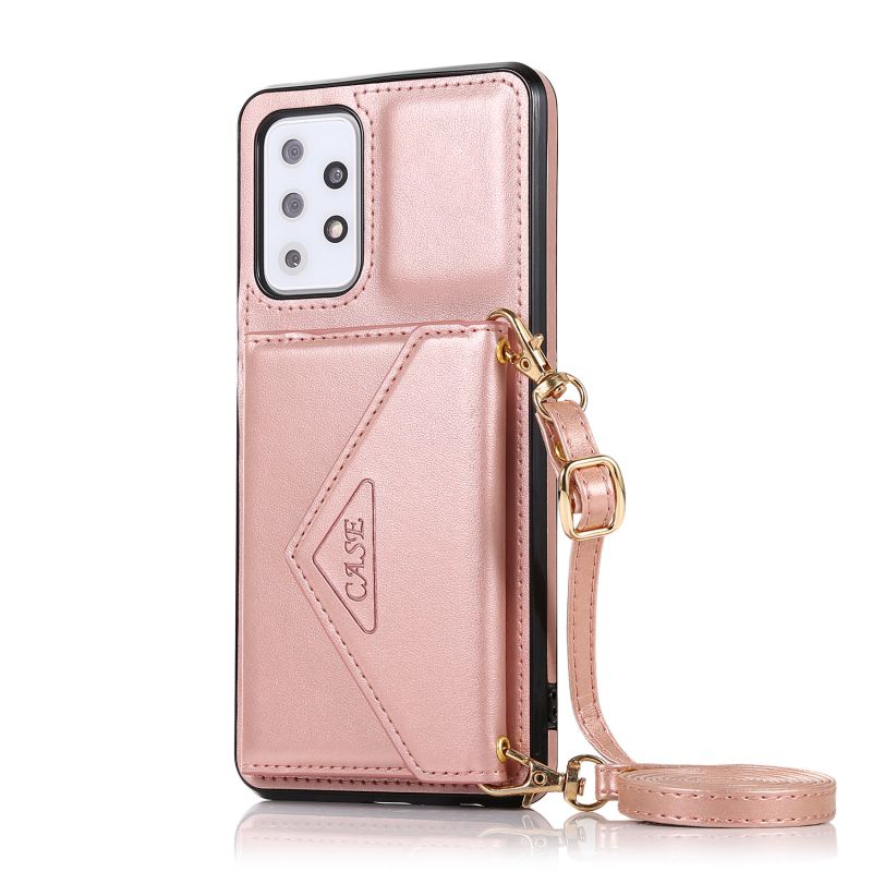 Ốp Điện Thoại Chống Sốc Có Ngăn Đựng Thẻ Và Dây Đeo Cho Samsung A13 5G A33 5G A53 5G A73 5G A41 M31 M11 M31S M51