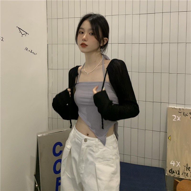 Áo khoác tay dài/ Áo dây COZOKC không tay quyến rũ thời trang cho nữ (có bán lẻ)