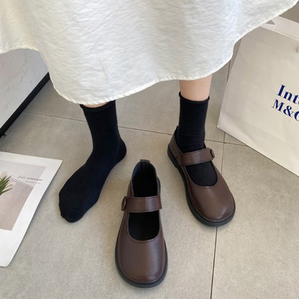 [Sẵn đen 38]Giày Mary Jane ULZZANG Retro mũi tròn - thebluehouse | BigBuy360 - bigbuy360.vn