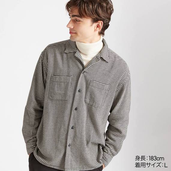 Áo sơ mi nam dài tay kẻ caro dòng flannel của Uniqlo