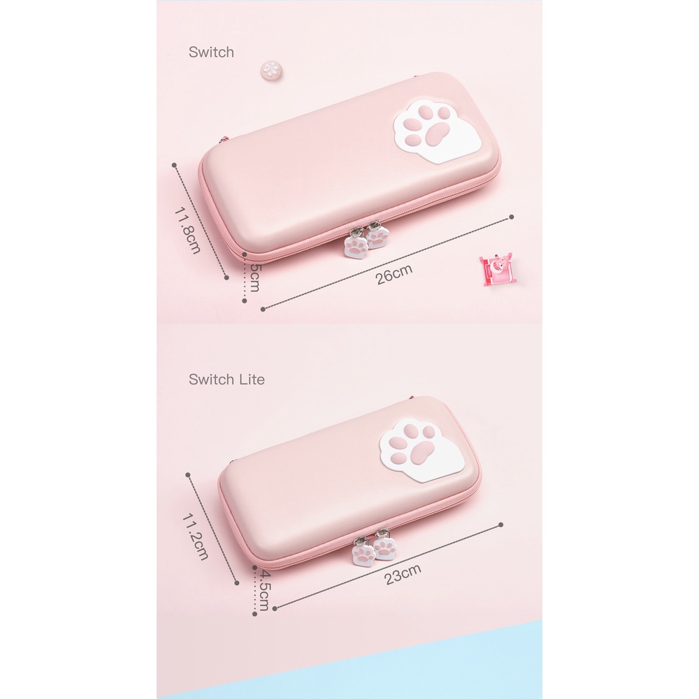 Túi Đựng Bảo Vệ Máy Chơi Game nintendo switch lite Hình Móng Mèo Xinh Xắn