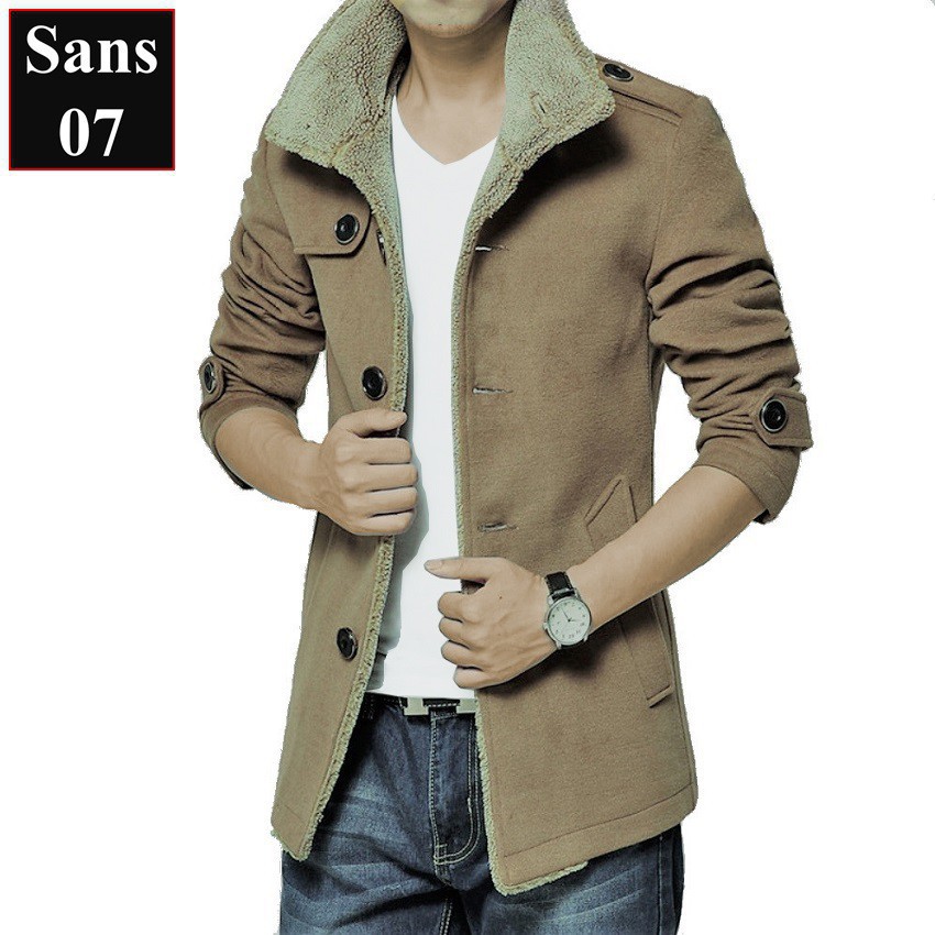 áo blazer Áo Khoác Dạ Nam Áo Dạ Dáng Ngắn Lót Bông Sans07 Sans Shop