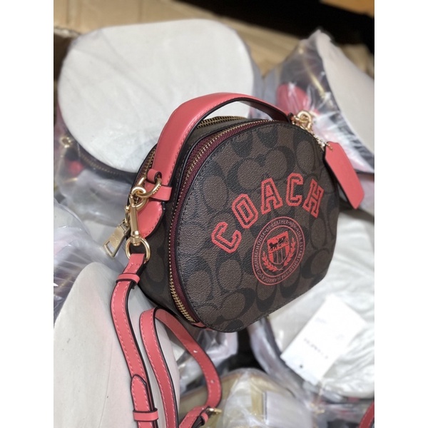 Túi Coach dáng tròn có quai xách cực xinh