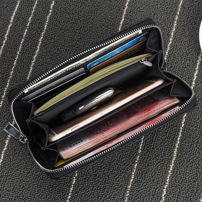 Ví da cầm tay dáng dài thiết kế cá tính cho nam | BigBuy360 - bigbuy360.vn