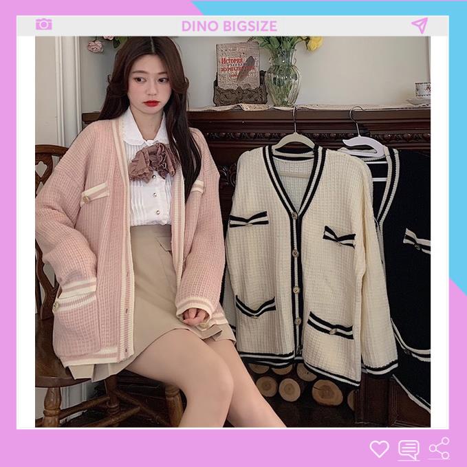 Áo cardigan nữ, Áo len cardigen bigsize dành cho nữ dáng rộng phong cách Hàn Quốc - M-4XL -DINO | BigBuy360 - bigbuy360.vn