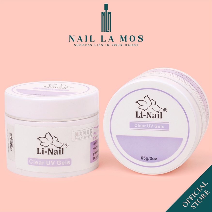 Gel đắp móng Li-nail chính hãng đậm đặc không nóng, màu trong suốt (65g)