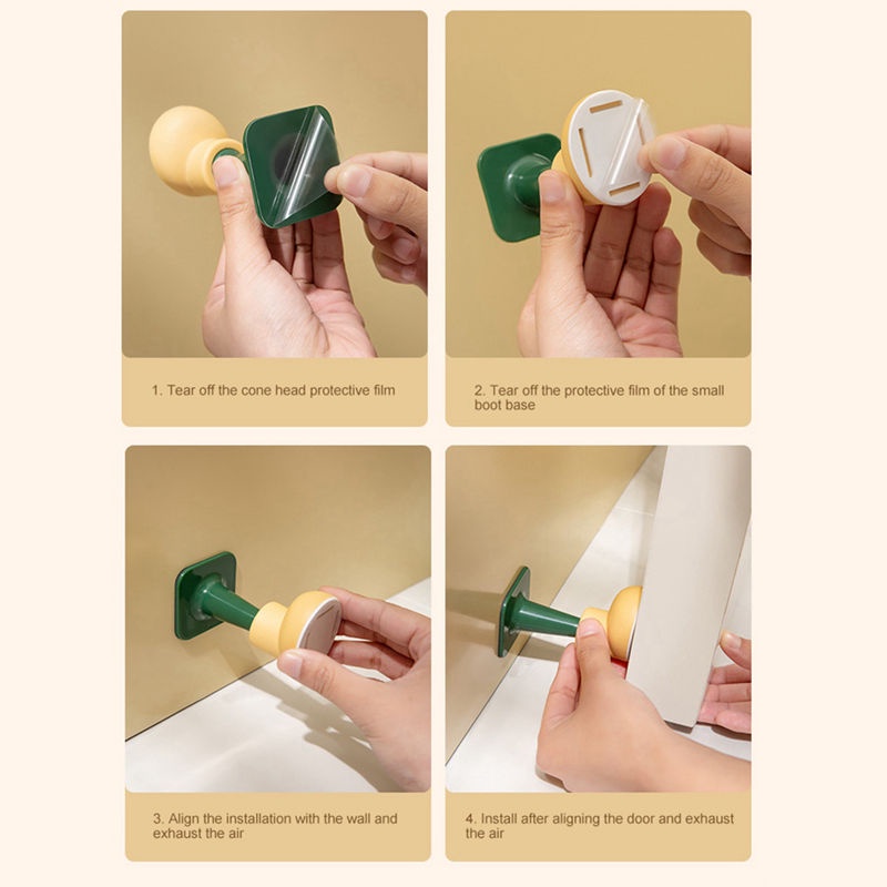 Dụng Cụ Chặn Cửa Bằng Silicone Chống Va Đập Không Gây Tiếng Ồn Hình Tròn